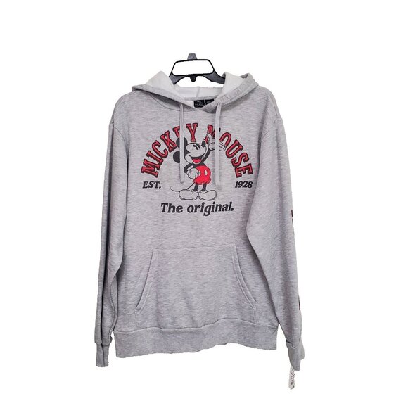 Disney Mickey Mouse Hoodie Mens M Sweatshirt Unisex Gray NWT Original Est 1928 - Picture 4 of 11